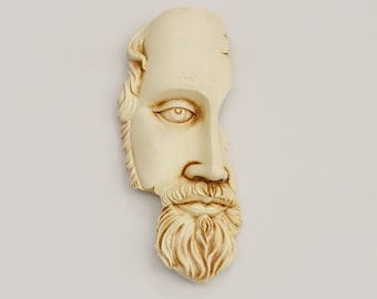 Half Faced Zeus Wall Decor - Ancient Greek Wall Hanging
