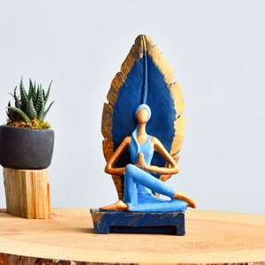 Woman Yoga Statue - Woman Meditating in Lotus Pose Statue