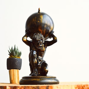 Oud-Grieks atlasstandbeeld: kunstharsdecor (9,8 inch)