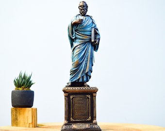 Große handgemachte Sokrates Skulptur: Philosopher Art Decor