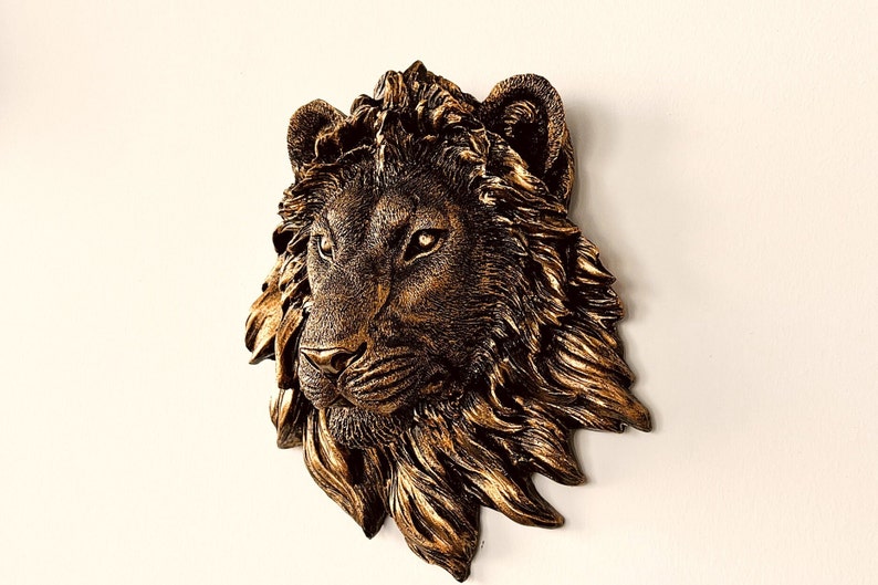 Lion Wall Decor Lion Head Wall Decor Lion Sculpture Animal Etsy