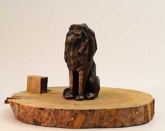 Cubic Lion Statue - Housewarming Gifts For Him - Fall Decor