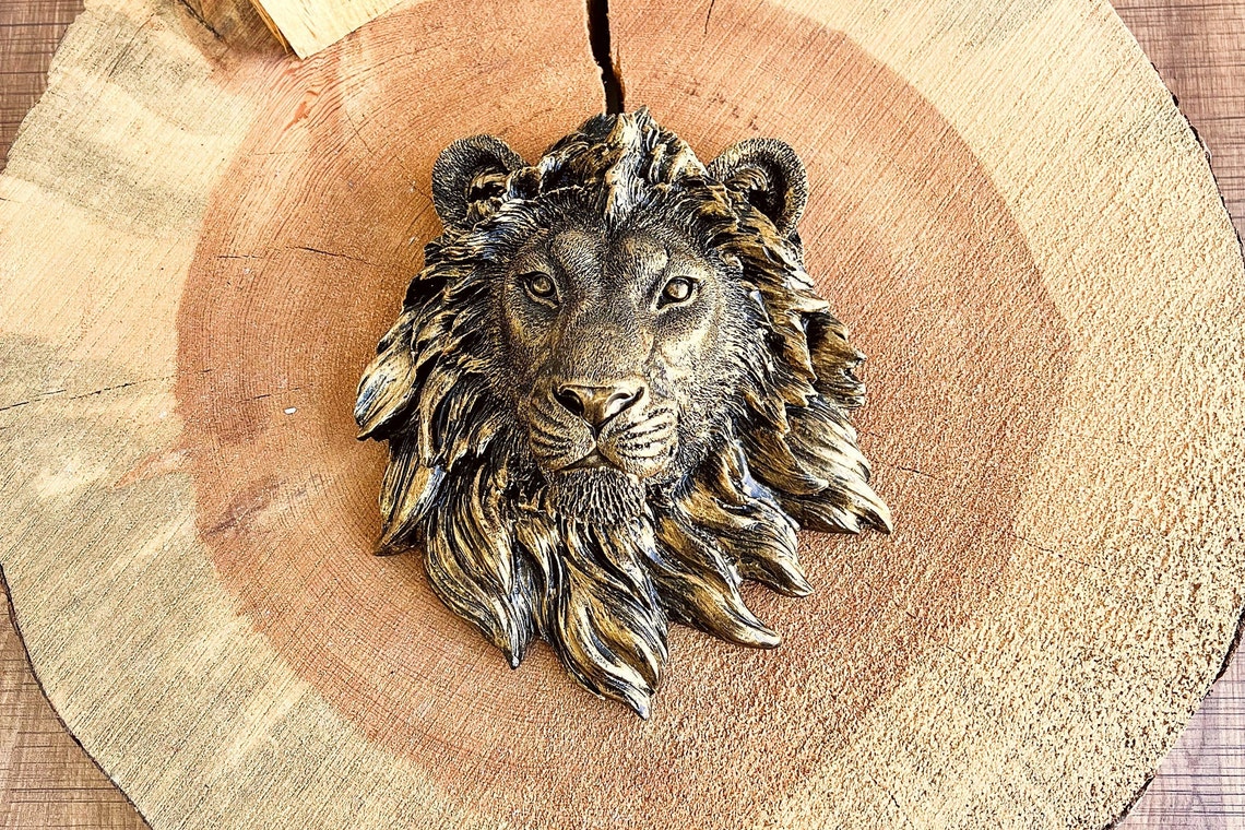 Lion Wall Decor Lion Head Wall Decor Lion Sculpture Animal Etsy