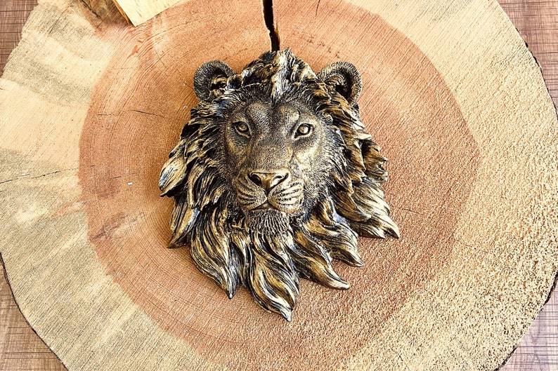 Lion Wall Decor Lion Head Wall Decor Lion Sculpture Animal Etsy
