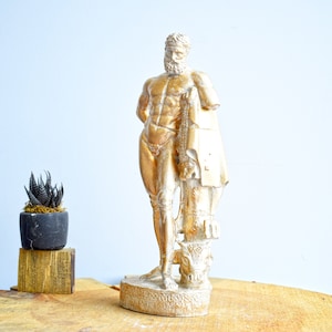 14 İnches Ancient Greek Hercules Statue ,Hercules Sculpture,Greek Statue,Large Statue , Home Decor, Art Decor,Art Objeckt
