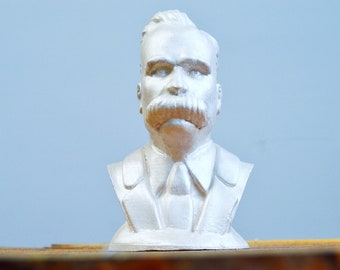 Handgefertigte Marmor Staub Friedrich Nietzsche Büste - Philosoph Statue
