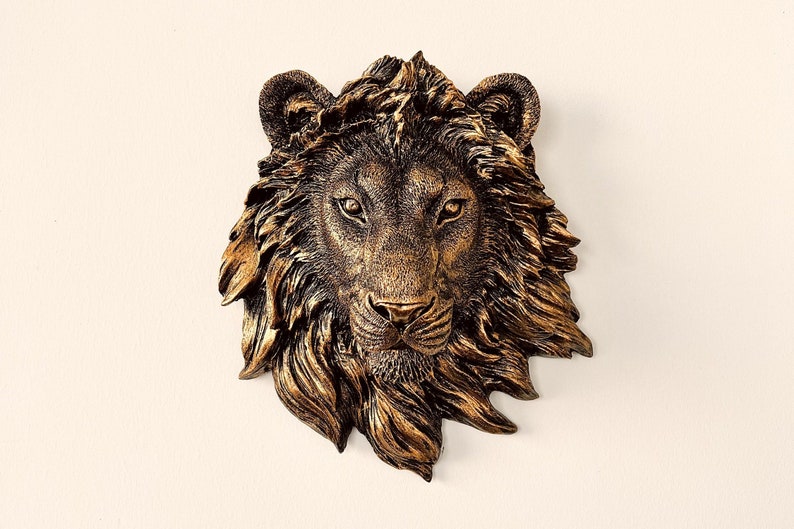 Lion Wall Decor Lion Head Wall Decor Lion Sculpture Animal Etsy Il 794xN.4708874212 Bkk5