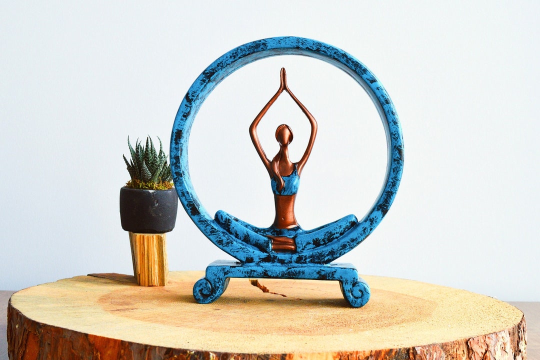 Big Woman Yoga Statue Woman Meditating in Upward Salute Pose Statue Etsy