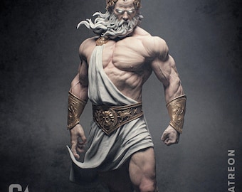 Hand-Painted Zeus Statue: God of Thunder, Greek Mythology Collectible