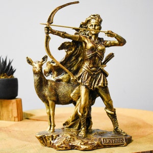 Ancient Greek Artemis Statue / Artemis Sculpture / Ancient Greek God Artemis / Handmade Statue / Home Decor /  Art Decor / Art Objeckt