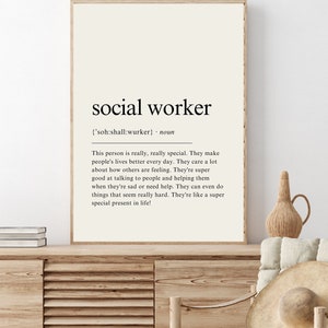 Social worker definition print, Social Worker gifts, Social Work gift, gift for social worker graduation, Social Worker - DIGITAL DOWNLOAD