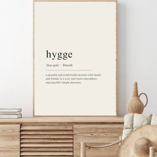 Hygge Definition Print, Danish Definition Print, Hygge Decor, Hygge Gift, Scandinavian Print - DIGITAL DOWNLOAD