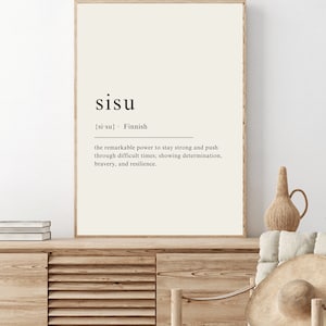 Sisu Definition Print, Nordic print, Sisu Sign, Finnish Definition Print - DIGITAL DOWNLOAD