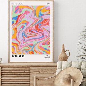 Aura Poster, Retro Gradient Poster, Grainy Gradient, Affirmation Poster, Retro Aura Gradient, Aesthetic Room Decor, Psychedelic Home Decor