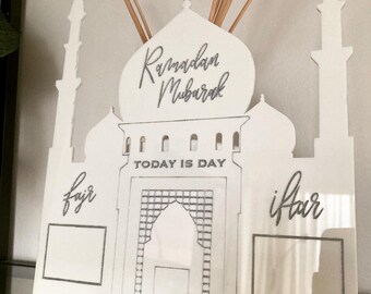 thumbnail image 2 of Ramadan Advent Calendar 2025 - Acrylic Countdown Calendar With Light For Home Decor & Eid Gifts 2 of 10