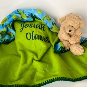 Fleece, Personalized, Machine Embroidered Baby Blanket