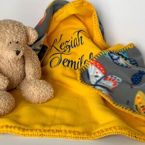 Fleece, Personalized, Machine Embroidered Baby Blanket