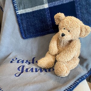 Fleece, Personalized, Machine Embroidered Baby Blanket