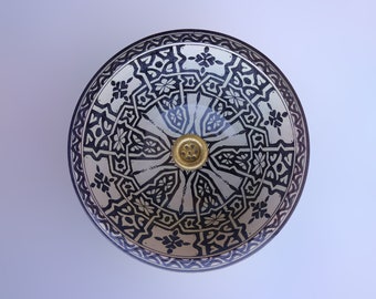 Moroccan ceramic sink, Bathroom and kitchen sink, Handmade and hand painted sink, Home decor.