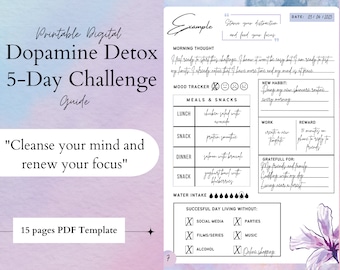Digital Dopamine Detox Plan, 5-Day Challenge (PDF)