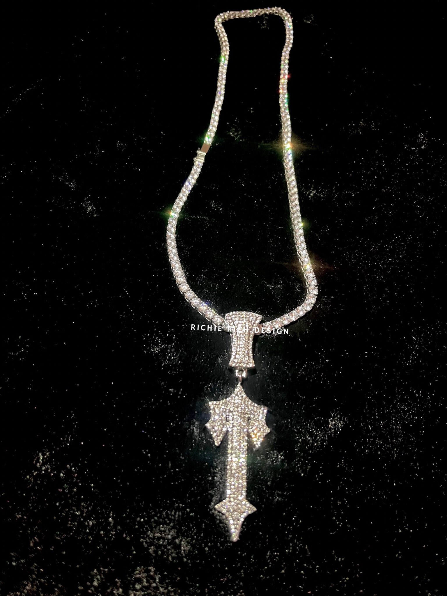 TRAPSTAR Trapstar Iced Out Pendant RICH TRAPSTAR Diamond Etsy UK