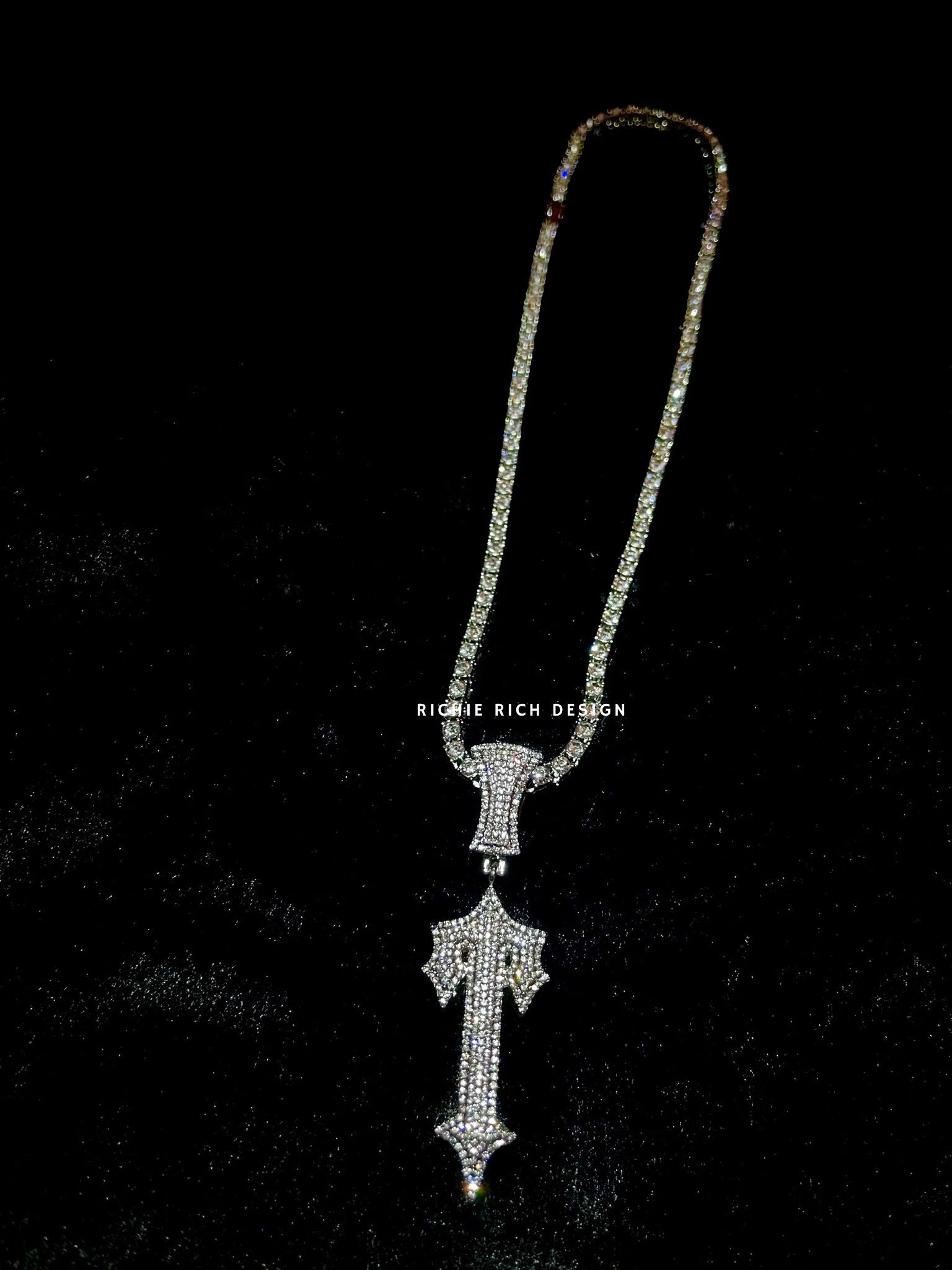 TRAPSTAR Trapstar Iced Out Pendant RICH TRAPSTAR Diamond Etsy UK