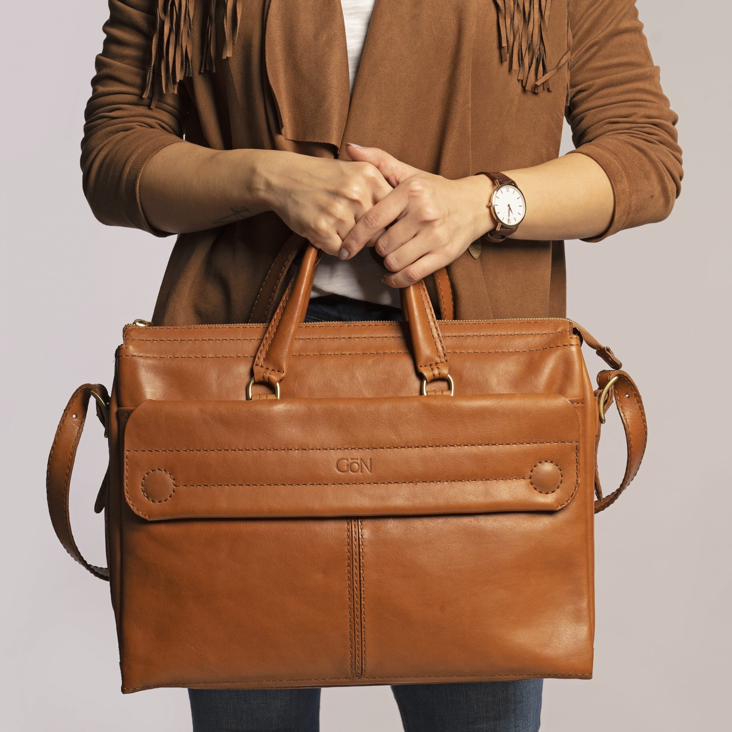 Genuine Leather Laptop Bag Etsy Canada