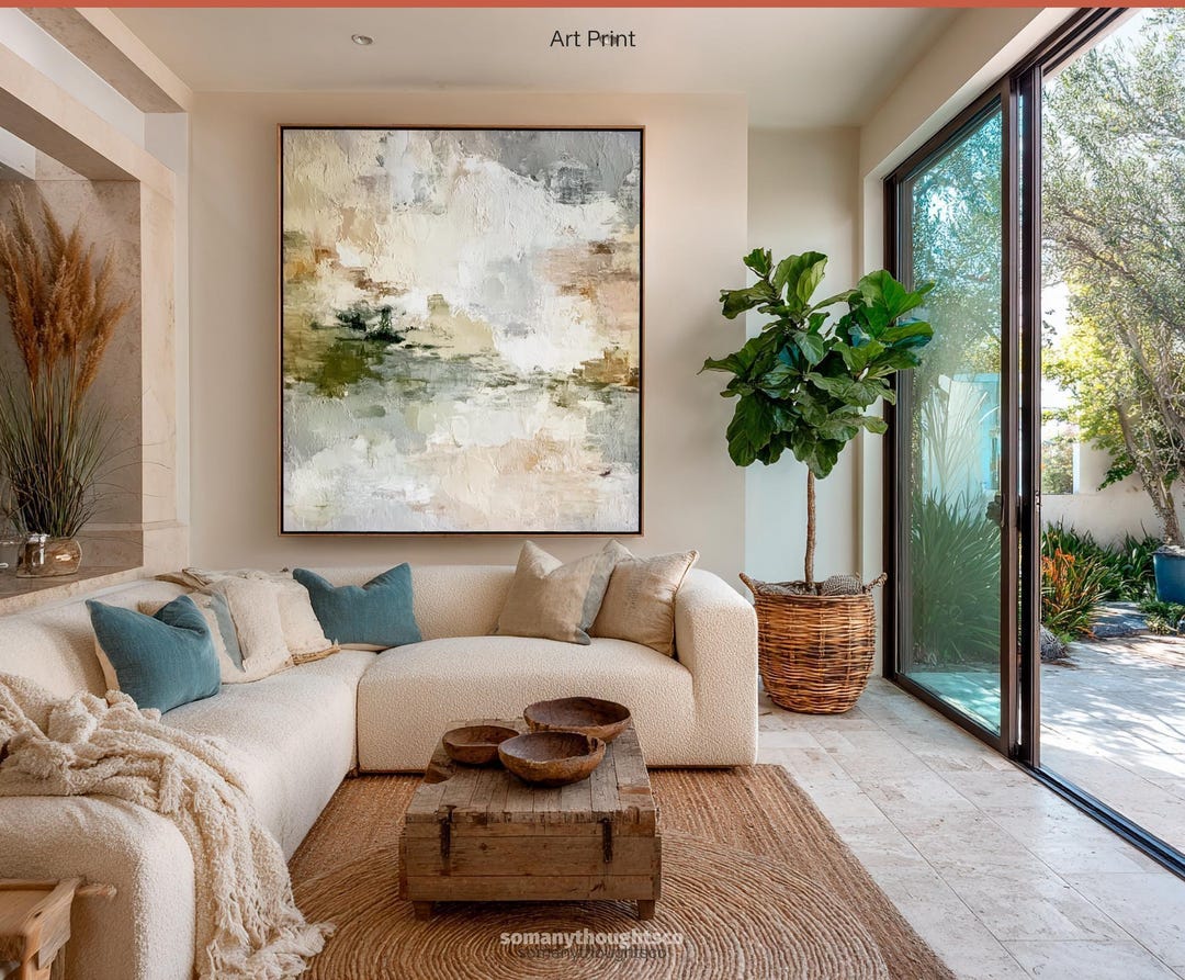 Large Canvas Wall Art Painting,textured Abstract Landscape in Beige & Olive,neutral Tones,statement Piece for Modern Home Decor - Etsy Israel