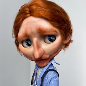 Custom Blythe Doll OOAK – Mini Vincent Van Gogh – Original Takara – Hand-Sculpted. Blythe Art Doll Gift. Artist Collectible by Bad Sid Toys.
