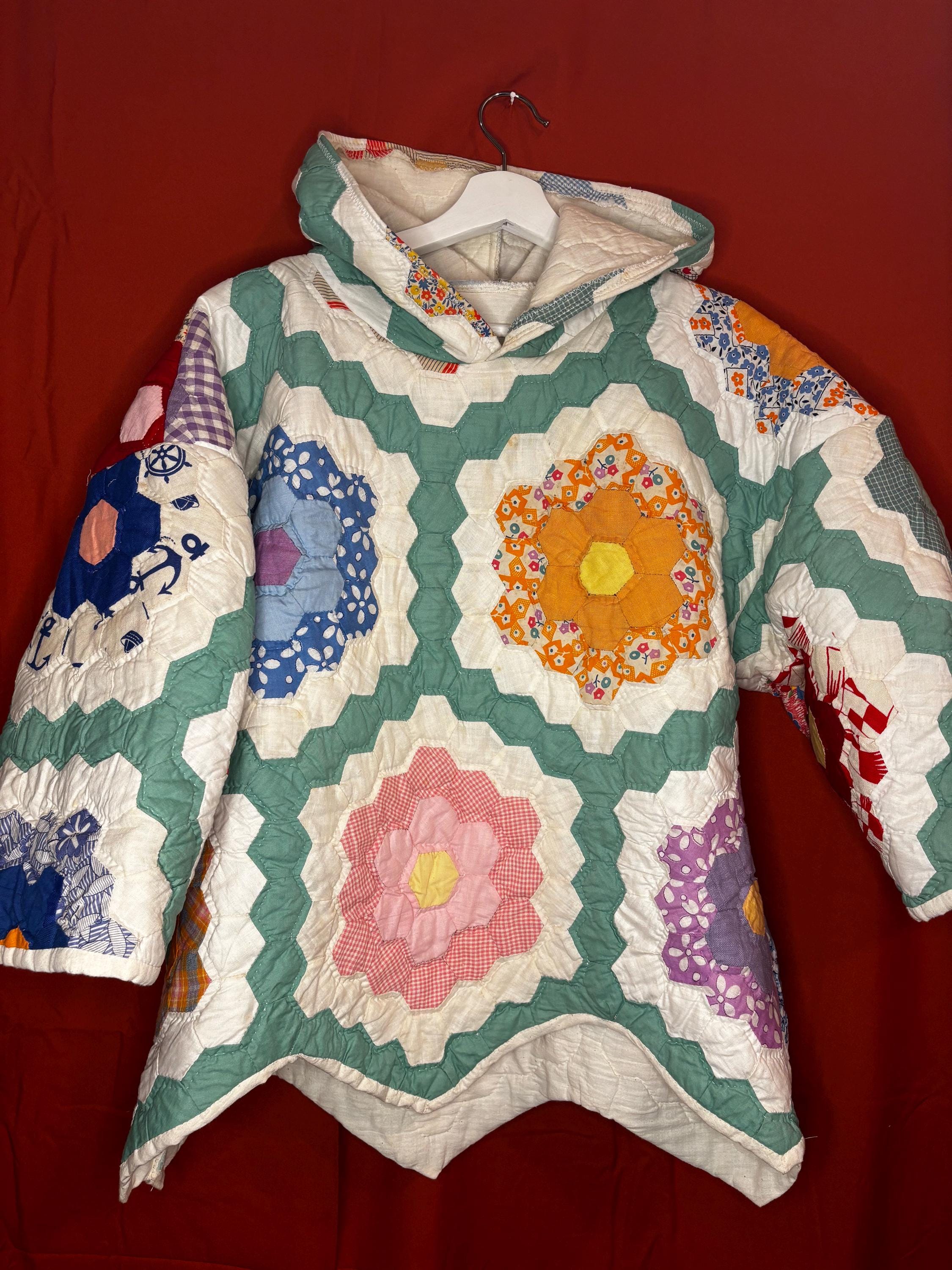 Antique quilt grandmothers flower garden - Etsy 日本
