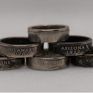 State Quarter Rings - State Rings - Coin Rings