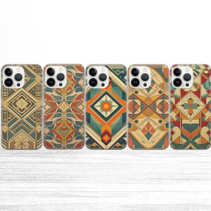 Retro Phone Case Pattern Cover for iPhone 16 Pro, 15, 14, 13, 12, 11, Google Pixel 9 Pro, 8, 7A, Samsung Galaxy S24 fe, A16, A55