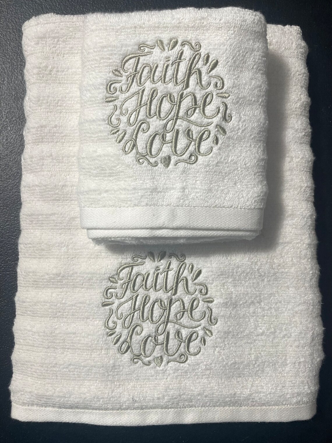 Faith Hope Love Bath Towel Set - Etsy