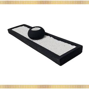 Midnight Black Tray with Candle Holder: Modern Home Decor