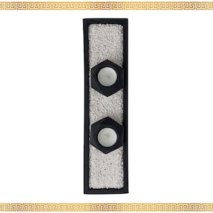 Midnight Black Large Rectangular Tray with Two Prism Candle Holders - Ideal for Formal Occasions