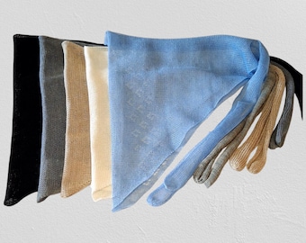 Linen Triangle Hair Scarf – Breathable Head Cover for Women – Simple Everyday Headwrap