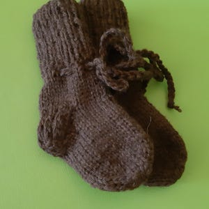 Baby Wintersocken aus Wolle: Warme gestrickte Neugeborenen-Kleinkind Socken
