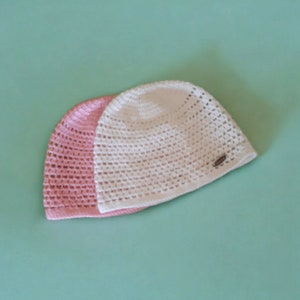 Cotton crochet baby hat 40–56 cm | Handmade toddler beanie | Baby girl summer hat | Breathable infant cap | Newborn crochet hat