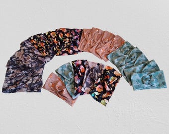 Floral Cotton Baby Bow Headband Set: Soft Newborn Hair Bows