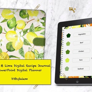Lemon + Lime Digital Recipe Journal