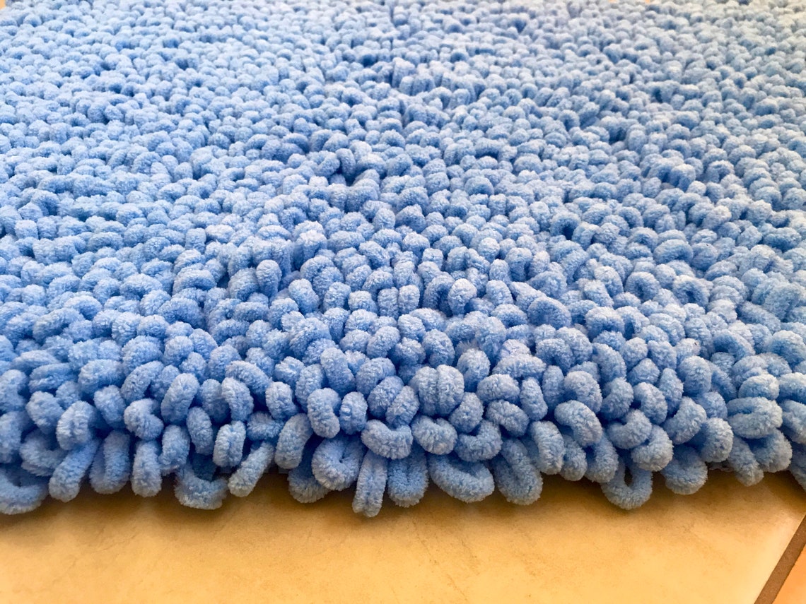 Handmade Blue Carpet Carpet for Bath Bathroom Carpet Alize Etsy