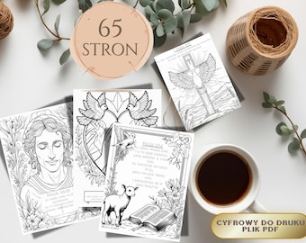 Kolorowanka Religijna 65 Stron PDF |ポー・ポルスク |ポーランドのキリスト教の塗り絵 |ヴェルセティ・オ・ミウォシ