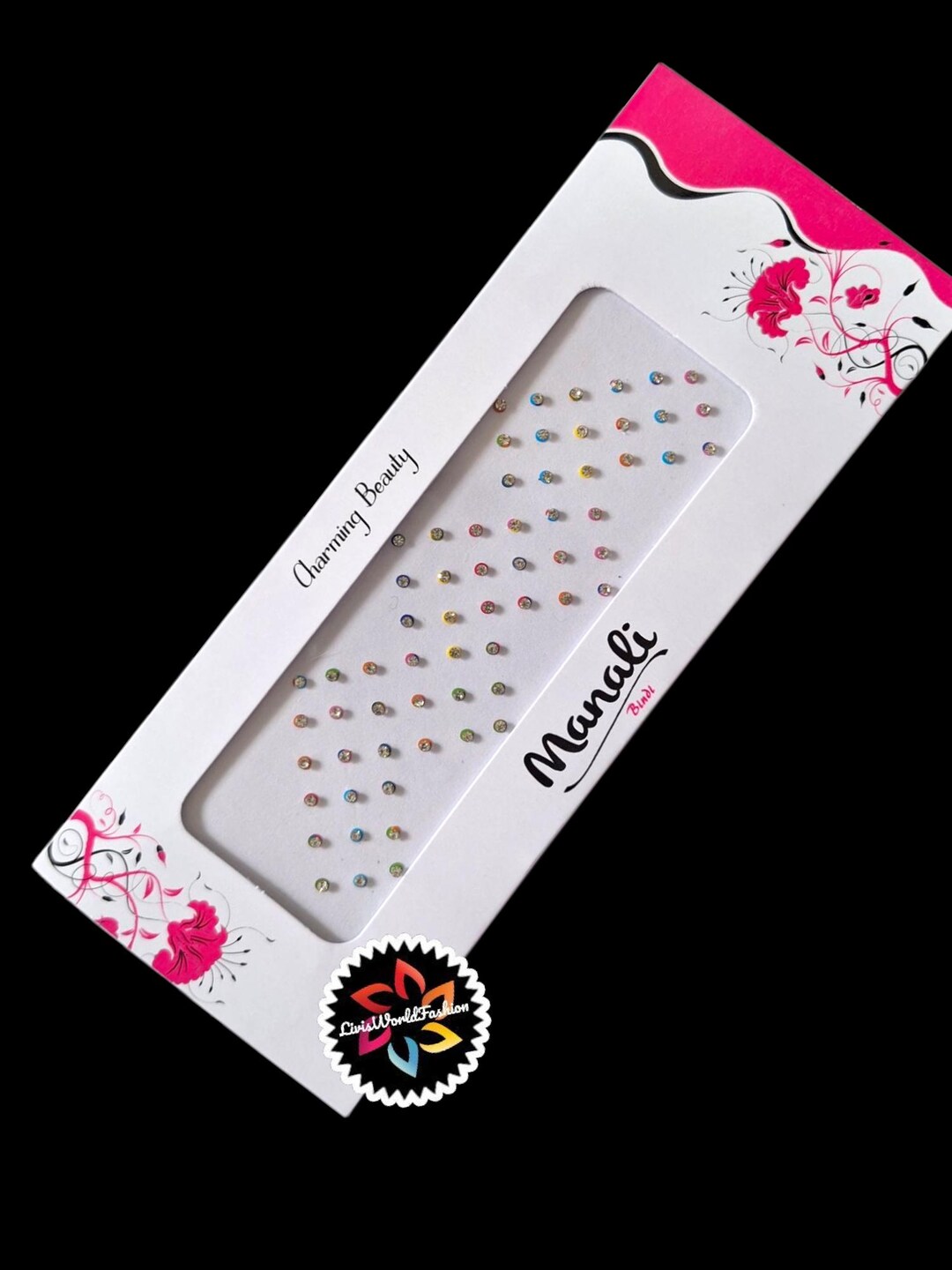 Round Bindi Sticker Crystal Bindi Pack Self Stick Festival Face Sticker ...