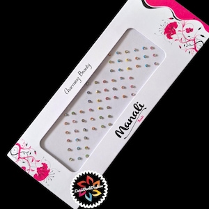 Round Bindi Sticker Crystal Bindi pack self stick festival face sticker dots fake nose stud multi colours