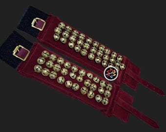 Red Velvet BELT Salangai Ghungroo Anklet Bells Payal 