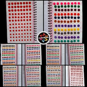 Round Bindi Sticker Kumkum Colorful Round Bindi Booklet 900 Multicolor and Stone Bindis for Women
