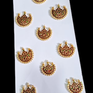 Temple Jewellery Jada half moon| Indian Hair Jewelry | Indian Hair Accessory | Choti | Braid | Hair Pin | Hair brooch | Kundan braid