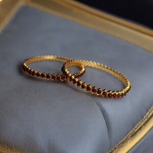Bharatnatyam, Kuchipudi, Weddings | Classical Dance Jewelry | Kempu Temple Indian jewelry Bangles | Bangle Sizes: 2.4 and 2.6 available