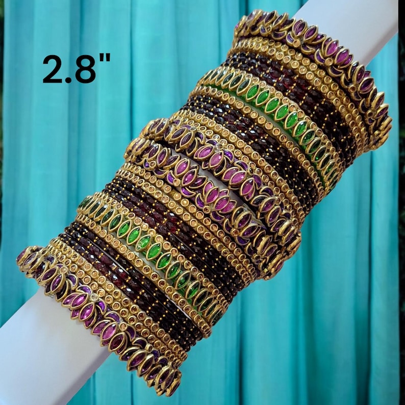 Handmade Glass Rain Drop Bangles Set | Traditional Chuda | Bridal ...