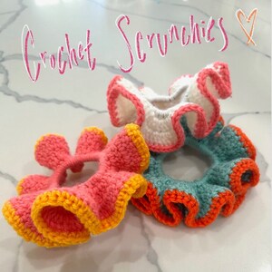 Crochet Scrunchie, Hair Accessory, Cute Hair Scrunchies, Crochet, Cute easy gift, crochet scrunchie